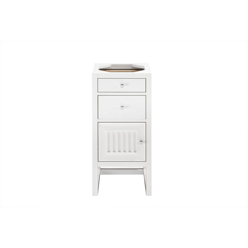 James Martin Athens 15" Cabinet with Drawers and Door Glossy White E645-B15L-GW