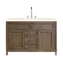 James Martin Chicago 48" Single Vanity Whitewashed Walnut with 3 cm Eternal Marfil Quartz Top 305-V48-WWW-3EMR