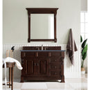 James Martin Brookfield 48" Burnished Mahogany Single Vanity with 3 cm Charcoal Soapstone Quartz Top 147-114-5266-3CSP