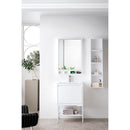 James Martin Milan 23.6" Single Vanity Cabinet Glossy White Glossy White with Glossy White Composite Top 801V23.6GWGWGW