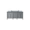 James Martin Brittany 72" Urban Gray Double Vanity with 3 cm Cala Blue Quartz Top 650-V72-UGR-3CBL