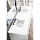 James Martin Athens 72" Double Vanity Cabinet Glossy White with 3 cm Classic White Quartz Top E645-V72-GW-3CLW