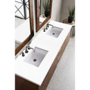 James Martin Metropolitan 72" Double Vanity American Walnut with 3 cm Classic White Quartz Top 850-V72-AWT-3CLW