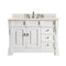 James Martin Brookfield 48" Bright White Single Vanity with 3 cm Eternal Marfil Quartz Top 147-V48-BW-3EMR