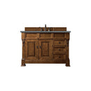 James Martin Brookfield 48" Country Oak Single Vanity with 3 cm Cala Blue Quartz Top 147-114-5276-3CBL