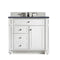 James Martin Bristol 36" Single Vanity Bright White with 3 cm Charcoal Soapstone Quartz Top 157-V36-BW-3CSP