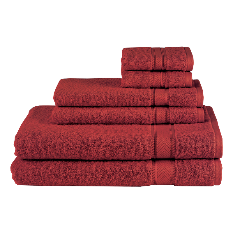 Avanti Towels 6 Piece Burgundy Solid Towel Set Avanti Splendor 6 Piece Towel Set 060756 BUR