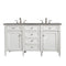 James Martin Brittany 60" Bright White Double Vanity with 3 cm Grey Expo Quartz Top 650-V60D-BW-3GEX