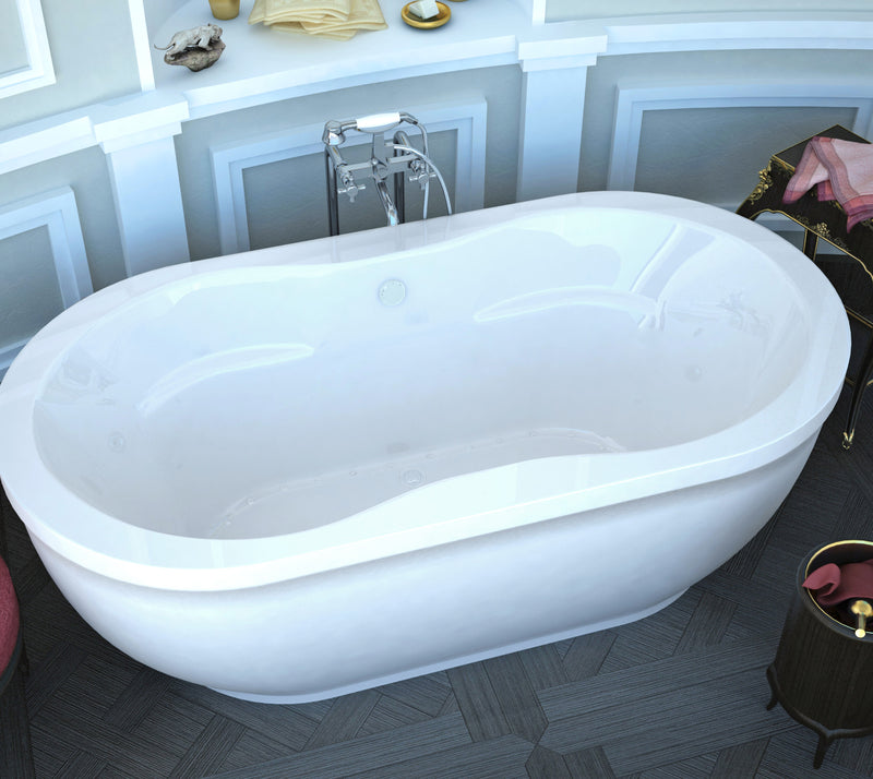 Atlantis Whirlpools Embrace 34" x 71" Oval Freestanding Air Jetted Bathtub