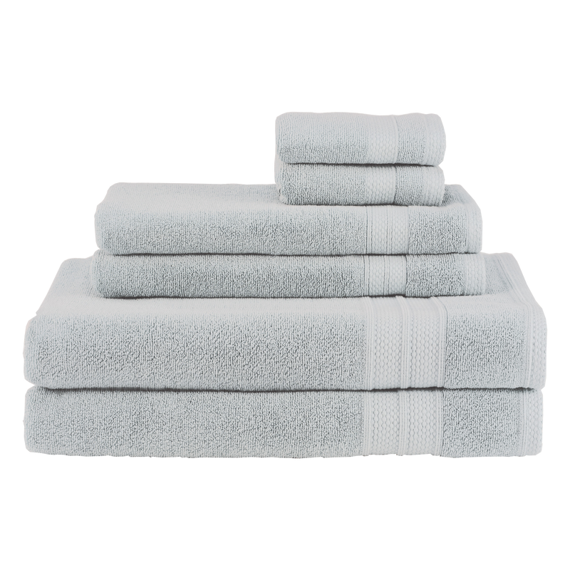 Avanti Towels 6 Piece Glacier Solid Towel Set Avanti Turkish Spa 6 Piece Towel Set 060856 GLA