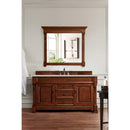 James Martin Brookfield 60" Warm Cherry Single Vanity with 3 cm Eternal Serena Quartz Top 147-114-5381-3ESR