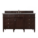 James Martin Brittany 60" Burnished Mahogany Single Vanity with 3 cm Grey Expo Quartz Top 650-V60S-BNM-3GEX