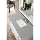 James Martin Addison 48" Single Vanity Cabinet Glossy White with 3 cm Eternal Serena Top E444-V48-GW-3ESR