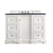 James Martin De Soto 48" Single Vanity Bright White with 3 cm Charcoal Soapstone Quartz Top 825-V48-BW-3CSP