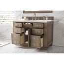 James Martin Bristol 48" Single Vanity Whitewashed Walnut with 3 cm Eternal Jasmine Pearl Quartz Top 157-V48-WW-3EJP