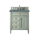 James Martin Brittany 30" Single Vanity Sage Green with 3 cm Cala Blue Quartz Top 650-V30-SGR-3CBL