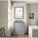 James Martin De Soto 30" Single Vanity Silver Gray with 3 cm Gray Expo Quartz Top 825-V30-SL-3GEX