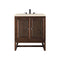 James Martin Athens 30" Single Vanity Cabinet Mid Century Acacia with 3 cm Eternal Marfil Top E645-V30-MCA-3EMR