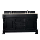 James Martin Brookfield 60" Antique Black Double Vanity with 3 cm Eternal Marfil Quartz Top 147-114-5631-3EMR