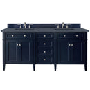 James Martin Brittany 72" Victory Blue Double Vanity with 3 cm Charcoal Soapstone Quartz Top 650-V72-VBL-3CSP