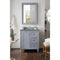 James Martin Copper Cove Encore 30" Single Vanity Silver Gray with 3 cm Cala Blue Quartz Top 301-V30-SL-3CBL