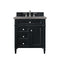 James Martin Brittany 30" Single Vanity Black Onyx with 3 cm Grey Expo Quartz Top 650-V30-BKO-3GEX