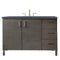 James Martin Metropolitan 48" Single Vanity Silver Oak with 3 cm Charcoal Soapstone Quartz Top 850-V48-SOK-3CSP