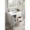 James Martin Palisades 36" Single Vanity Bright White with 3 cm Classic White Quartz Top 527-V36-BW-3CLW