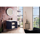 James Martin Linden 24" Single Vanity Cabinet Navy Blue with White Glossy Resin Countertop E213-V24-NVB-WG