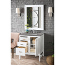 James Martin Addison 30" Single Vanity Cabinet Glossy White with 3 cm Gray Expo Quartz Top E444-V30-GW-3GEX