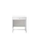 James Martin Athens 30" Countertop Unit Makeup Counter Glossy White with 3 cm Classic White Quartz Top E645-DU30-GW-3CLW