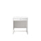 James Martin Athens 30" Countertop Unit Makeup Counter Glossy White with 3 cm Classic White Quartz Top E645-DU30-GW-3CLW