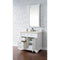 James Martin Savannah 36" Single Vanity Cabinet Bright White with 3 cm Eternal Marfil Quartz Top 238-104-V36-BW-3EMR