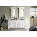 James Martin Brookfield 72" Bright White Double Vanity with 3 cm Cala Blue Quartz Top 147-V72-BW-3CBL