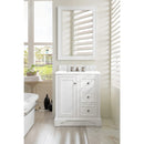 James Martin De Soto 30" Single Vanity Bright White with 3 cm Classic White Quartz Top 825-V30-BW-3CLW