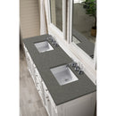 James Martin Bristol 72" Double Vanity Bright White with 3 cm Gray Expo Quartz Top 157-V72-BW-3GEX