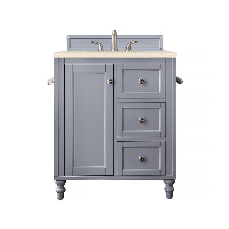 James Martin Copper Cove Encore 30" Single Vanity Silver Gray with 3 cm Eternal Marfil Quartz Top 301-V30-SL-3EMR