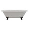 Cambridge Plumbing Cast Iron Double Ended Clawfoot Tub 67"x30", 7" Drillings BRZ Feet