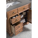 James Martin Savannah 36" Single Vanity Cabinet Driftwood with 3 cm Gray Expo Quartz Top 238-104-5511-3GEX