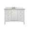 James Martin Palisades 48" Single Vanity Bright White with 3 cm Eternal Serena Quartz Top 527-V48-BW-3ESR