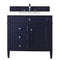 James Martin Brittany 36" Victory Blue Single Vanity with 3 cm Classic White Quartz Top 650-V36-VBL-3CLW