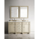 James Martin Bristol 60" Double Vanity Vintage Vanilla with 3 cm Eternal Jasmine Pearl Quartz Top 157-V60D-VV-3EJP