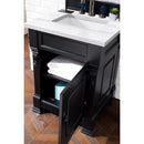 James Martin Brookfield 26" Antique Black Single Vanity with 3 cm Arctic Fall Solid Surface Top 147-114-V26-AQB-3AF