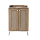 James Martin Chianti 24" Single Vanity Cabinet Whitewashed Walnut Brushed Nickel E303-V24-WW-BNK