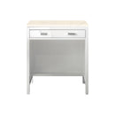 James Martin Addison 30" Free-standing Countertop Unit Makeup Counter Glossy White with 3 cm Eternal Marfil Top E444-CU30-GW-3EMR