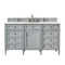 James Martin Brittany 60" Urban Gray Single Vanity with 3 cm Eternal Jasmine Pearl Quartz Top 650-V60S-UGR-3EJP