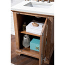 James Martin Providence 26" Single Vanity Cabinet Driftwood with 3 cm Classic White Quartz Top 238-105-V26-DRF-3CLW