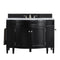 James Martin Brittany 46" Single Vanity Black Onyx with 3 cm Carrara Marble Top 650-V46R-BKO-CAR