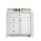 James Martin Bristol 36" Single Vanity Bright White with 3 cm Eternal Marfil Quartz Top 157-V36-BW-3EMR