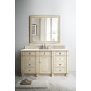 James Martin Bristol 60" Single Vanity Vintage Vanilla with 3 cm Classic White Quartz Top 157-V60S-VV-3CLW